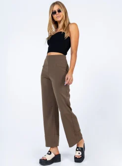 Princess Polly Euros Pants  Brown Shop