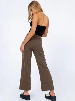 Princess Polly Euros Pants  Brown Shop