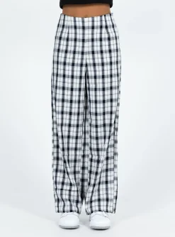 Princess Polly Euros Pants Black/White Discount