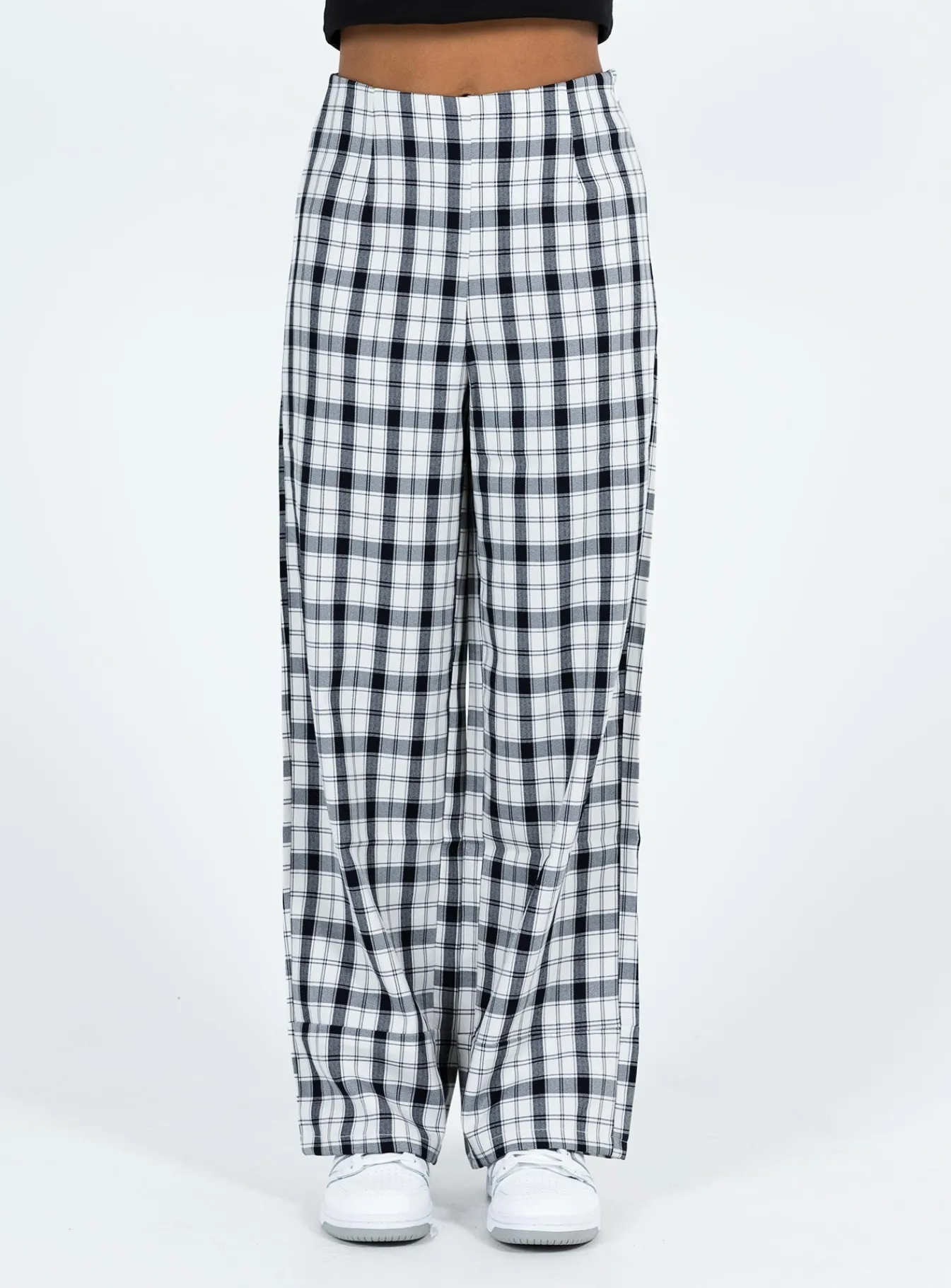 Princess Polly Euros Pants Black/White Discount