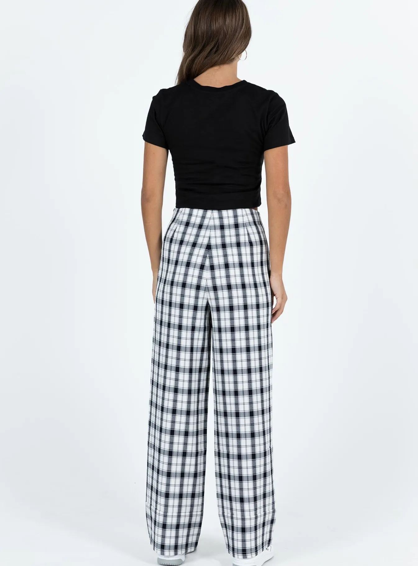 Princess Polly Euros Pants Black/White Discount