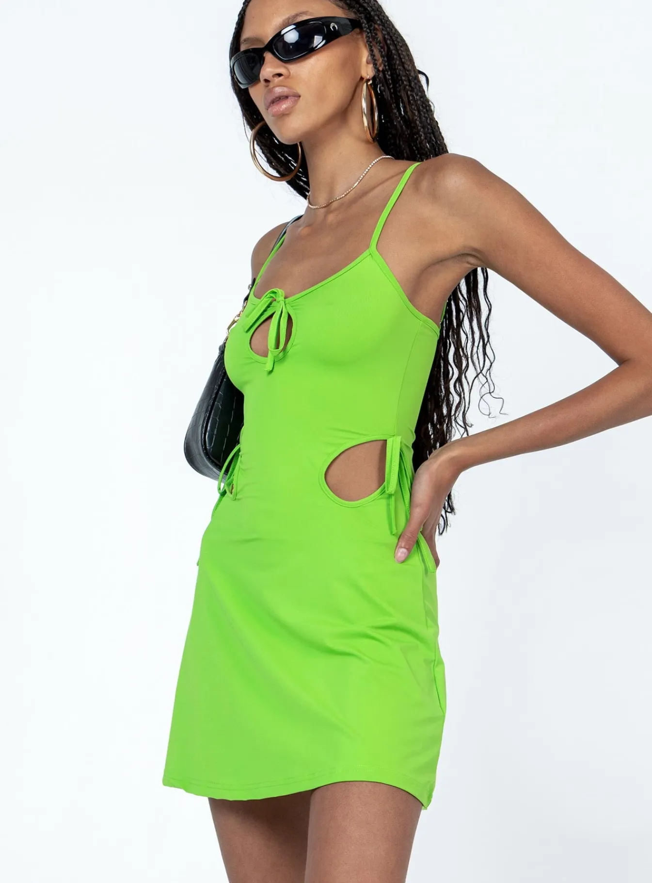 Princess Polly Evaline Mini Dress Green Shop