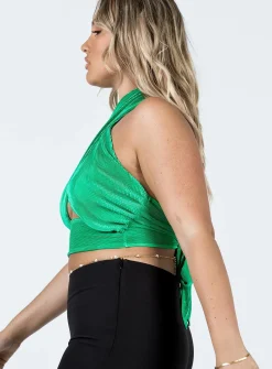 Princess Polly Evalyn Top  Green Hot