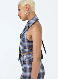 Princess Polly Everest Top Blue Multi Store