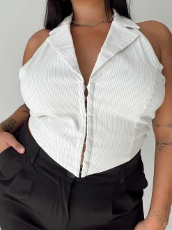 Princess Polly Everest Vest Topcurve   White Shop
