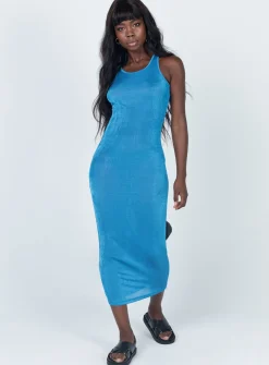 Princess Polly Everlast Midi Dress Blue Sale