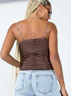 Princess Polly Everson Corset Brown Store