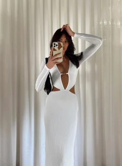 Princess Polly Everton Maxi Dress  White Hot