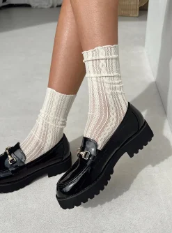 Princess Polly Every Woman Socks  Cream Flash Sale