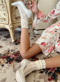 Princess Polly Every Woman Socks  Cream Flash Sale