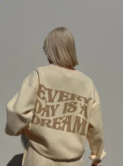 Princess Polly Everyday Dreaming Sweatshirt  Beige Online