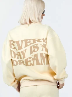 Princess Polly Everyday Dreaming Sweatshirt  Beige Online