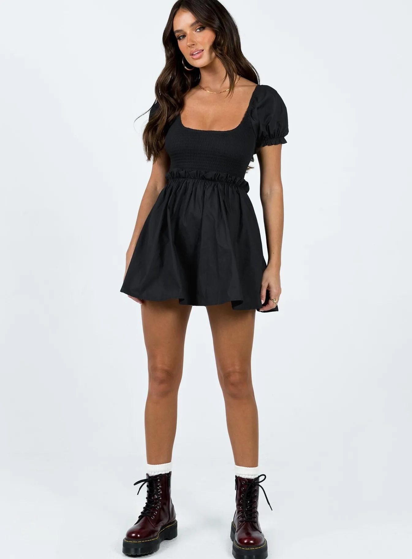 Princess Polly Everyday Sunshine Mini Dress Black Best