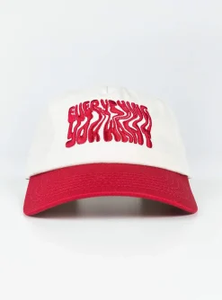 Princess Polly Everything You Want Hat/ Red   Cream Online