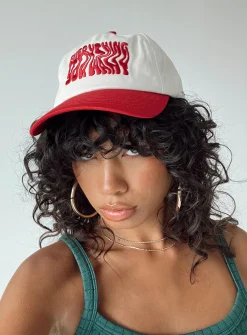 Princess Polly Everything You Want Hat/ Red   Cream Online