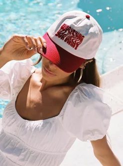 Princess Polly Everything You Want Hat/ Red   Cream Online