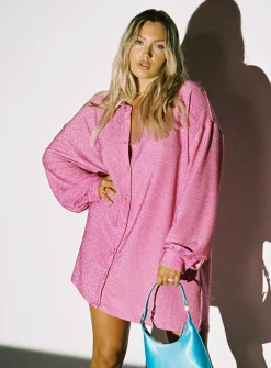 Princess Polly Evolving Shirt Dress  Pink Best