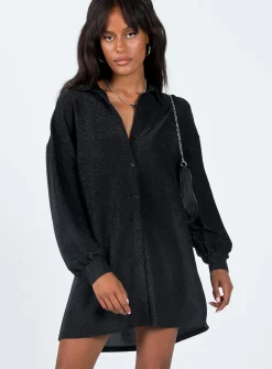 Princess Polly Evolving Shirt Dress  Black Discount