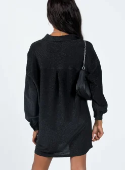 Princess Polly Evolving Shirt Dress  Black Discount