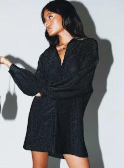 Princess Polly Evolving Shirt Dress  Black Discount