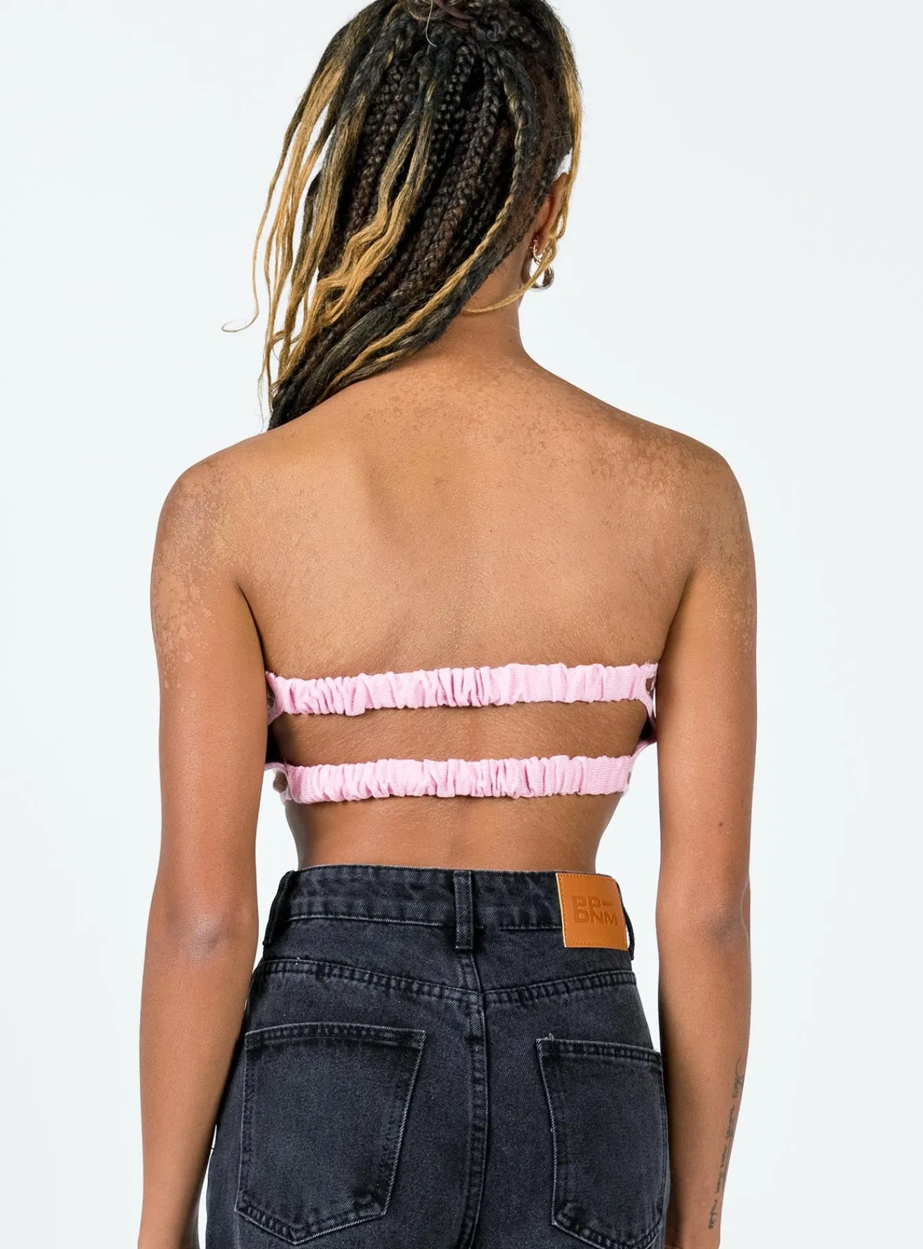 Princess Polly Fabian Strapless Top Pink Multi Cheap