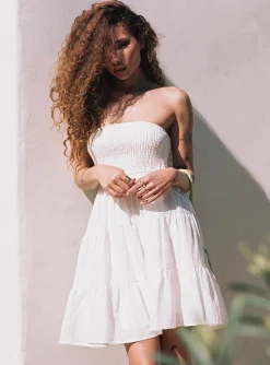 Princess Polly Fahy Strapless Mini Dress  White Clearance