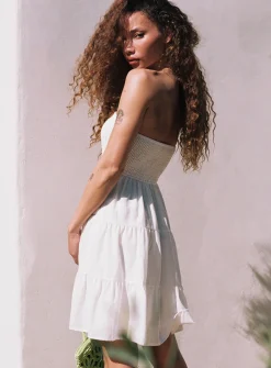 Princess Polly Fahy Strapless Mini Dress  White Clearance
