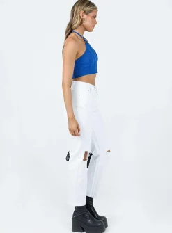 Princess Polly Fairmount Straight Leg Jean  White Online