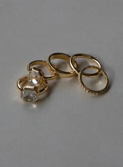 Princess Polly Fairview Ring Pack  Gold Sale