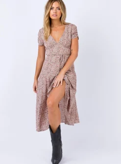 Princess Polly Falleni Midi Dress  Red/White Sale