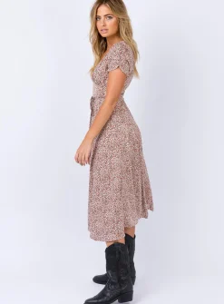 Princess Polly Falleni Midi Dress  Red/White Sale