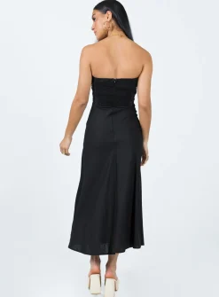 Princess Polly Falling For You Midi Dress  Black Discount