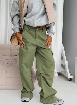 Princess Polly Fallout Mid Rise Cargo Pants  Green Online