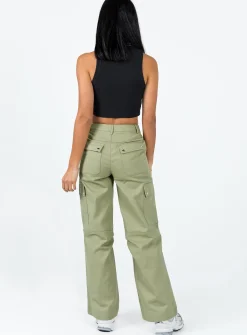 Princess Polly Fallout Mid Rise Cargo Pants  Green Online