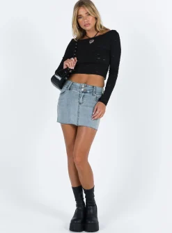 Princess Polly Fancimini Skirt   Denim Hot