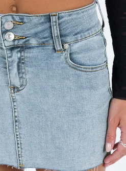Princess Polly Fancimini Skirt   Denim Hot