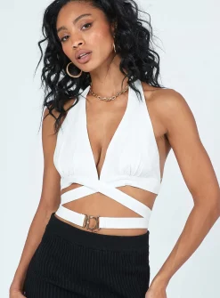 Princess Polly Farren Top  White Outlet