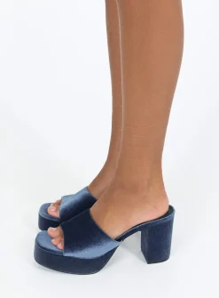 Princess Polly Farrington Heels  Blue Fashion