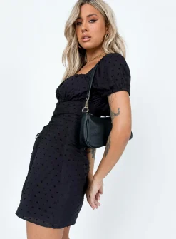 Princess Polly Fauci Mini Dress  Black Store