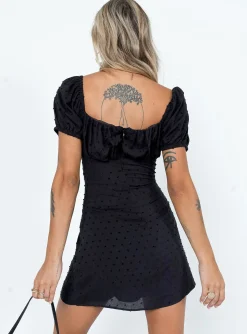 Princess Polly Fauci Mini Dress  Black Store