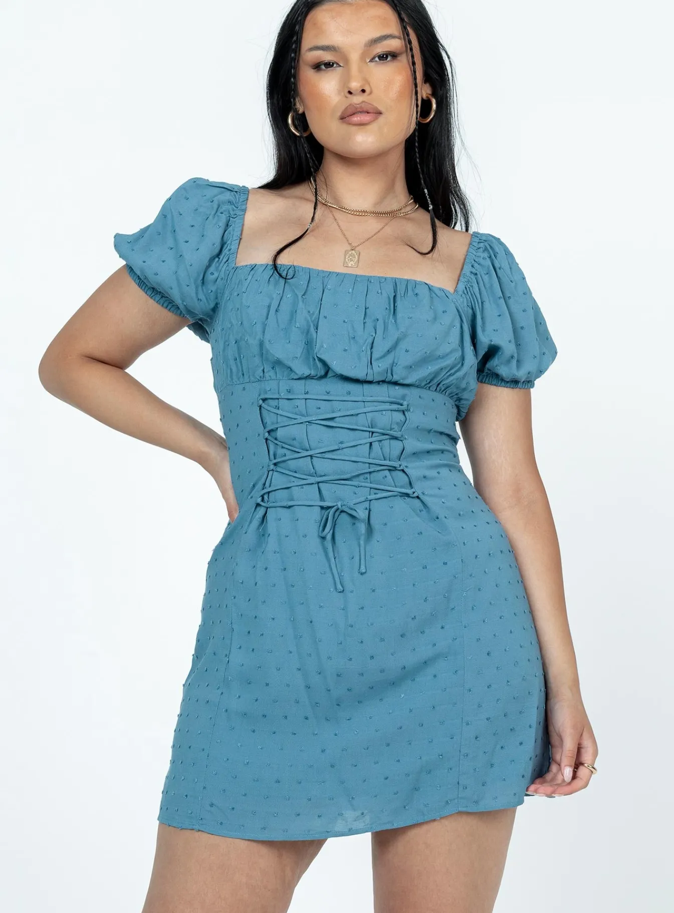 Princess Polly Fauci Mini Dress Navy Fashion