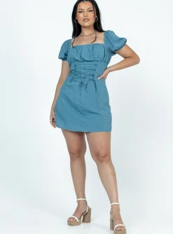 Princess Polly Fauci Mini Dress Navy Fashion