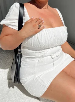 Princess Polly Fauci Mini Dresscurve White Flash Sale