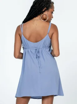 Princess Polly Fayette Mini Dress  Blue Sale