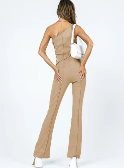 Princess Polly Fayth Ribbed Pants  Brown Store