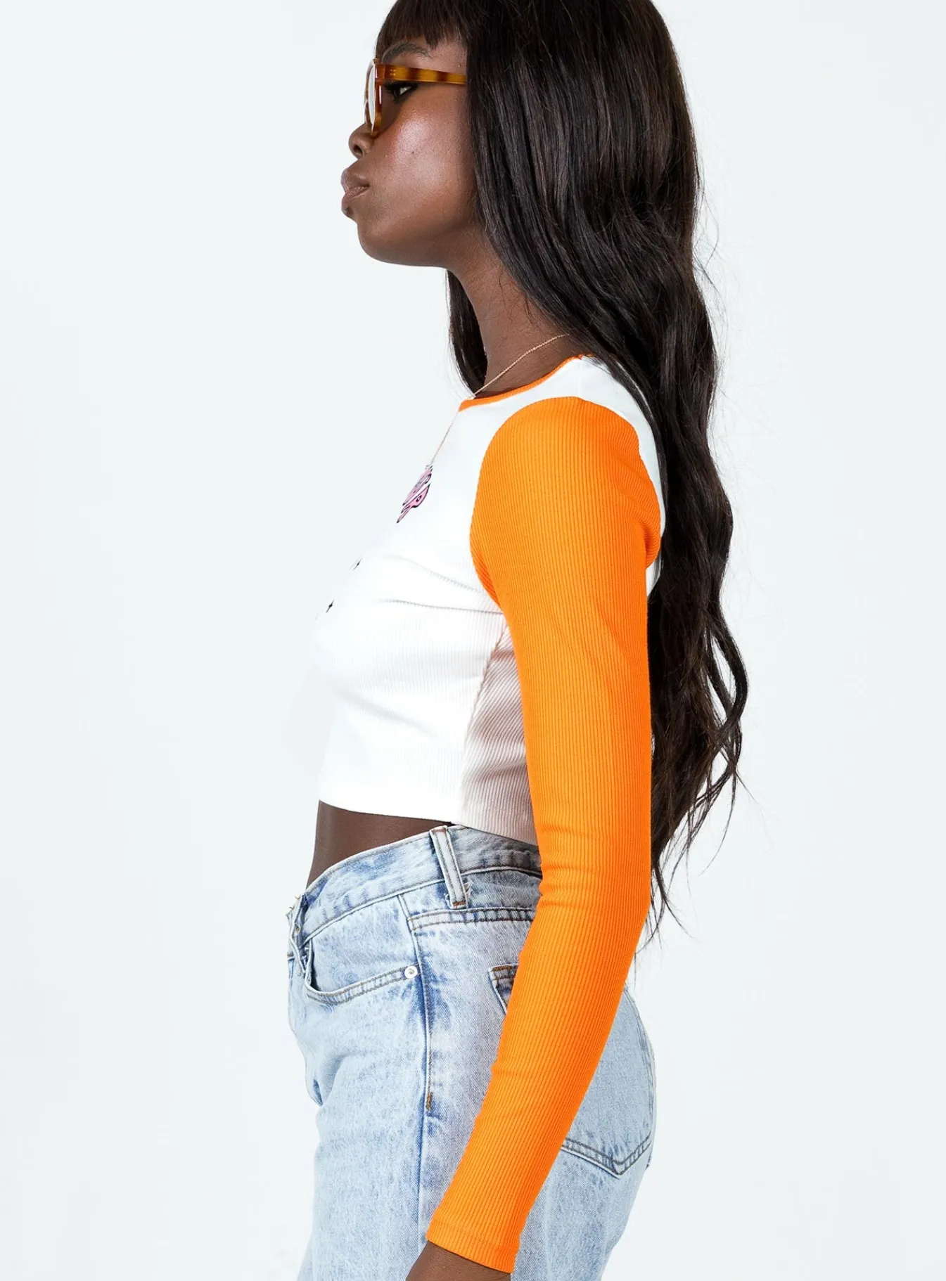 Princess Polly Feed Your Soul Long Sleeve Top Orange Fashion