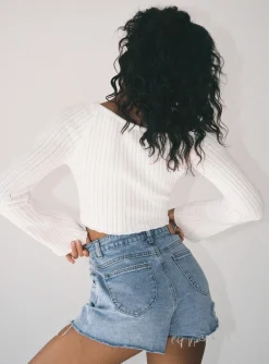 Princess Polly Feels Like Summer Short   Denim Sale
