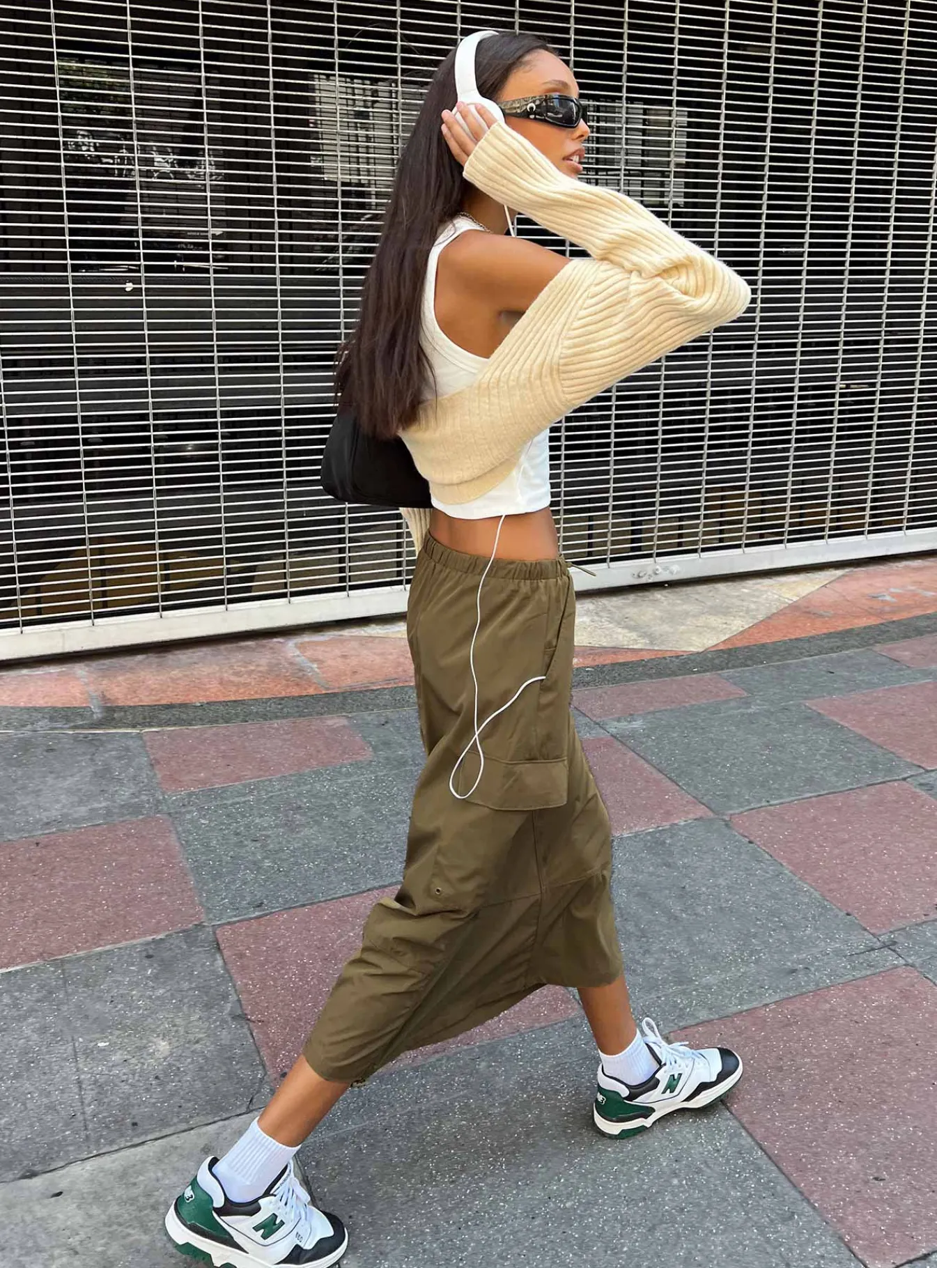 Princess Polly Ferguson Parachute Maxi Skirt Khaki Store