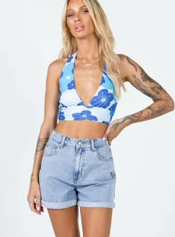 Princess Polly Fern Cuffedshorts   Denim Outlet