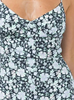 Princess Polly Fern Mini Dressfloral Black Cheap